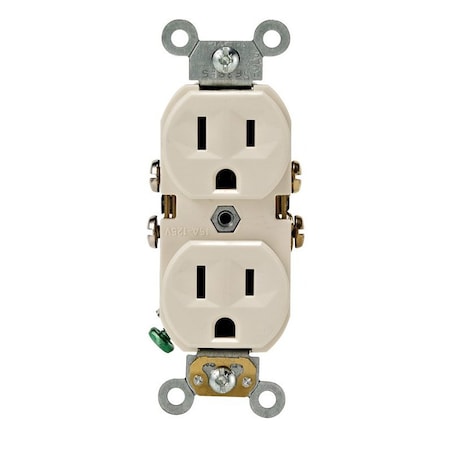 Leviton 15 Amps 125 V Duplex Light Almond Outlet 5-15R